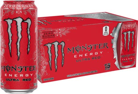 Clearance Sale – Monster Energy Ultra Red. Sugar Free Energy Drink. 16 Ounce (Pack of 15)